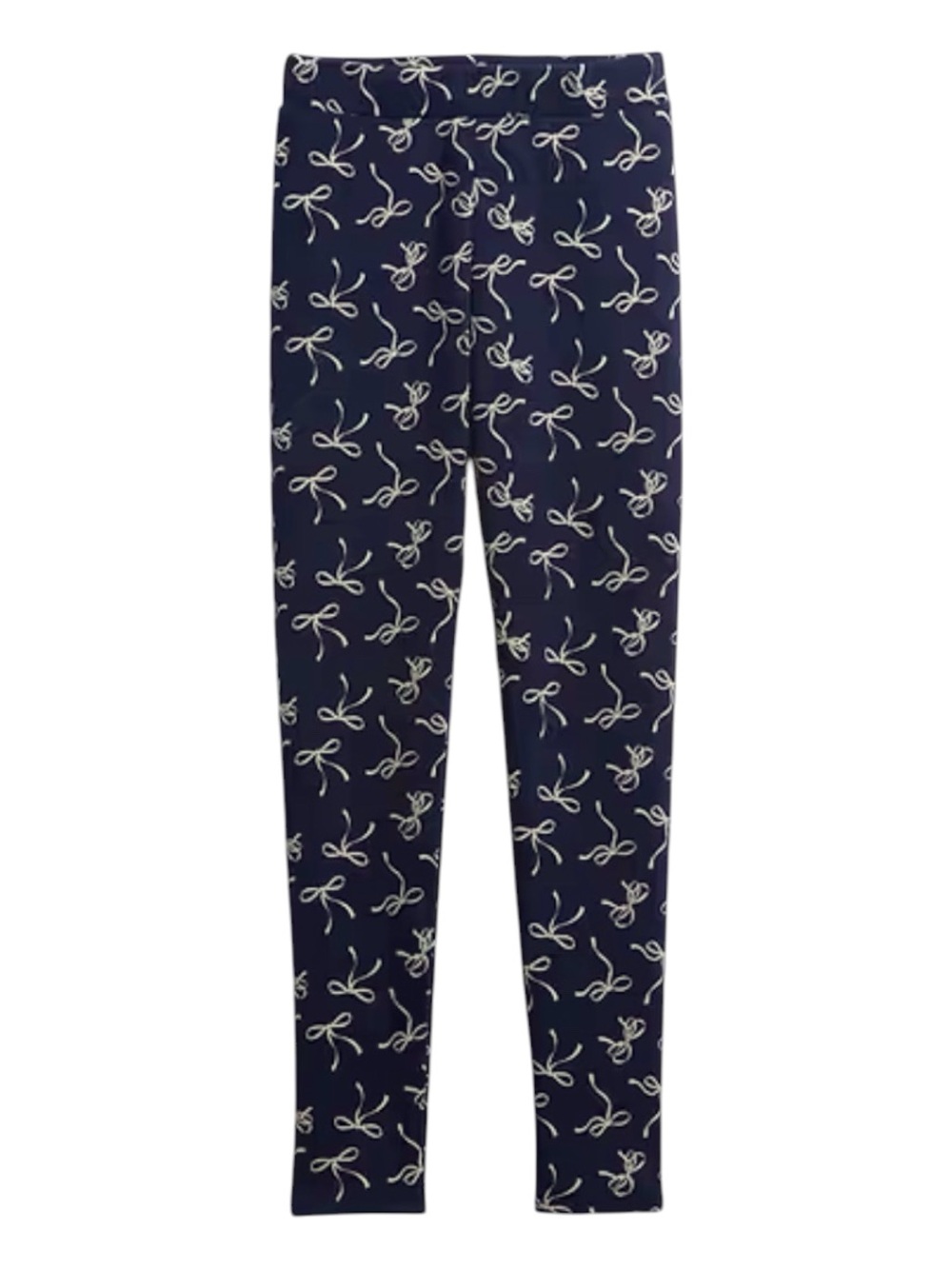 NWT GAP kids Navy Bow-Print cozy lined leggings